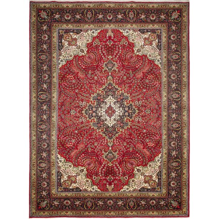 Tappeto Tabriz Persia marrone beige 252x340