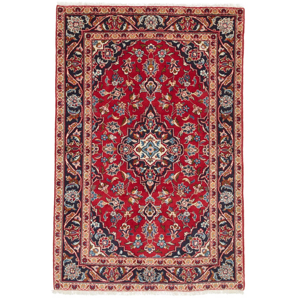 Tappeto Kashan Fine Persia marrone giallo 98x145 Tappeto Kashan Fine Persia marrone giallo 98x145