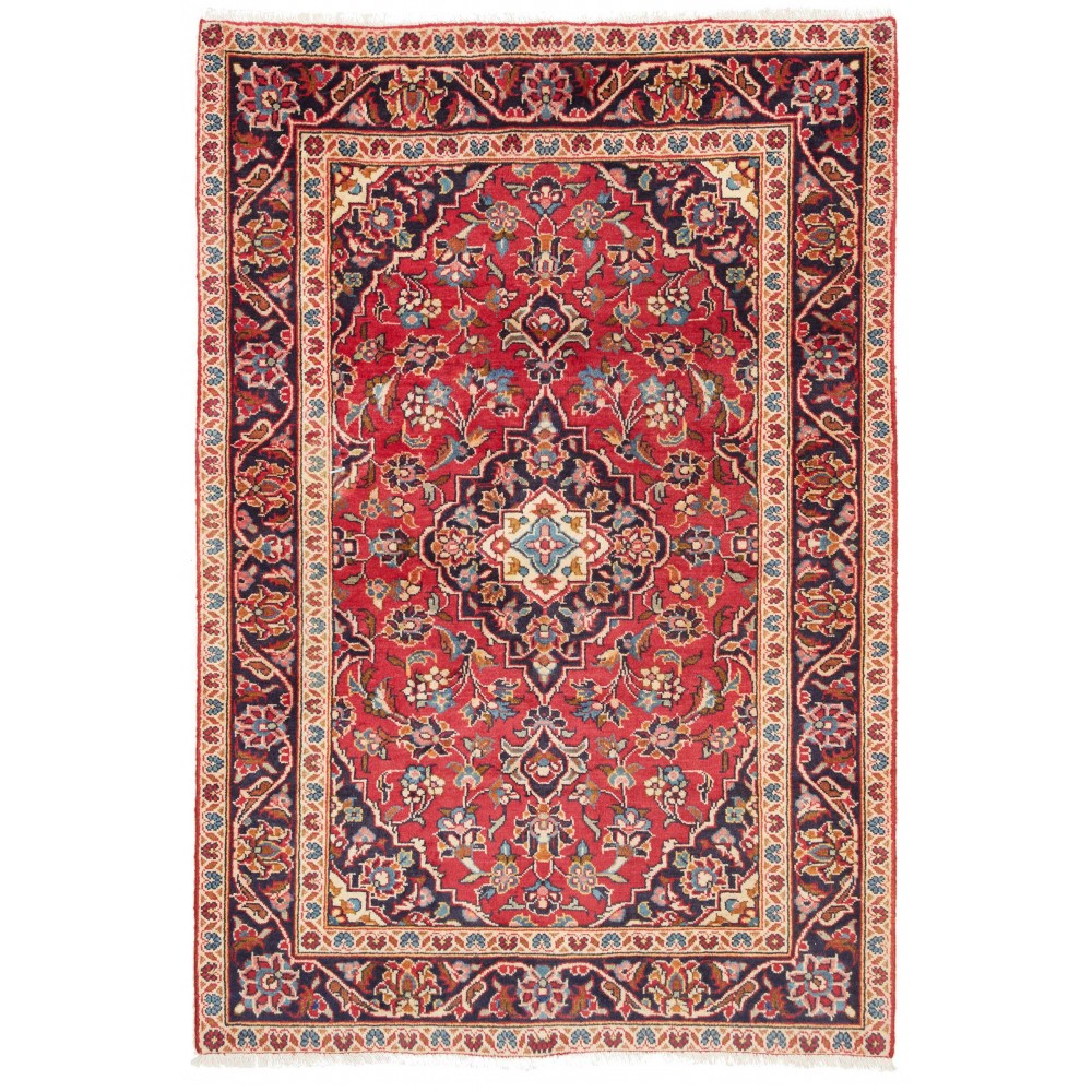 Tappeto Kashan Fine Persia marrone grigio 97x140 Tappeto Kashan Fine Persia marrone grigio 97x140