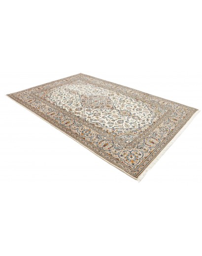 Tappeto Kashan Persia bianco marrone 200x300