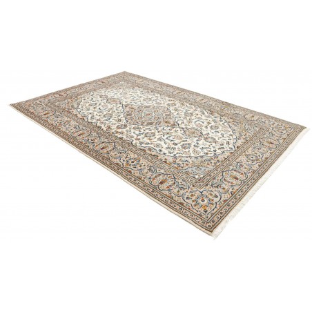 Tappeto Kashan Persia bianco marrone 200x300