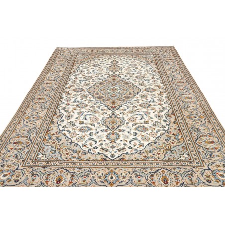 Tappeto Kashan Persia bianco marrone 200x300