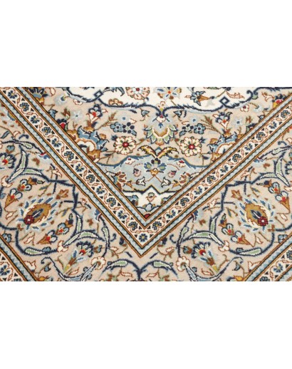 Tappeto Kashan Persia bianco marrone 200x300