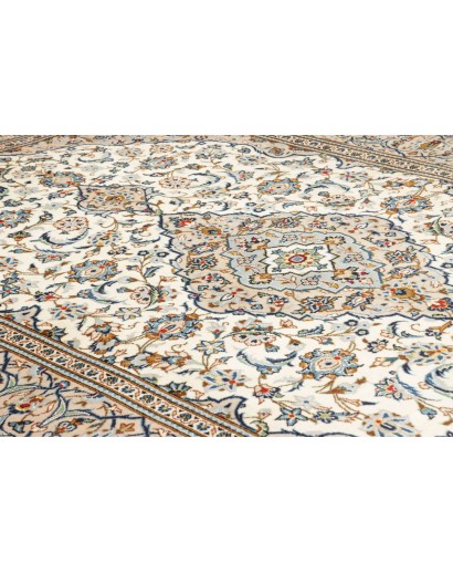 Tappeto Kashan Persia bianco marrone 200x300