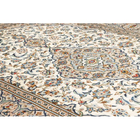 Tappeto Kashan Persia bianco marrone 200x300