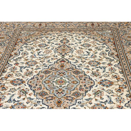 Tappeto Kashan Persia bianco marrone 200x300