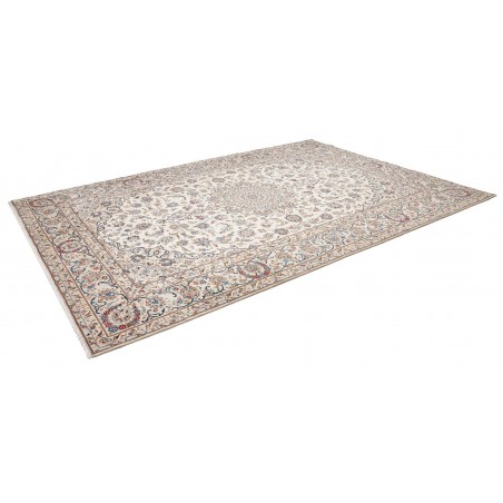 Tappeto Kashan Persia beige bianco 244x345