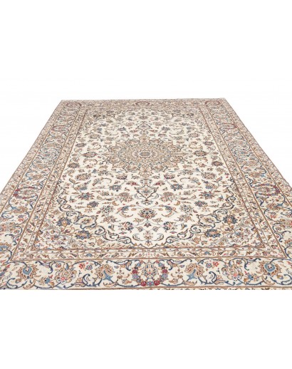 Tappeto Kashan Persia beige bianco 244x345