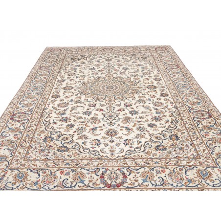 Tappeto Kashan Persia beige bianco 244x345