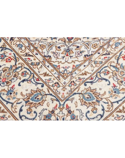 Tappeto Kashan Persia beige bianco 244x345
