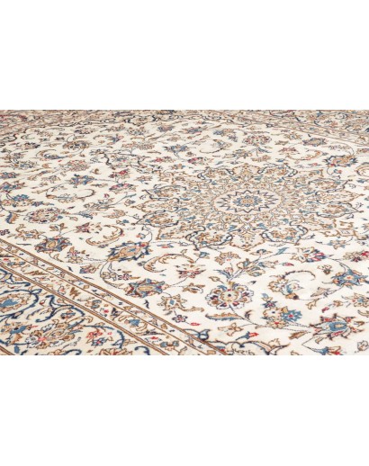 Tappeto Kashan Persia beige bianco 244x345