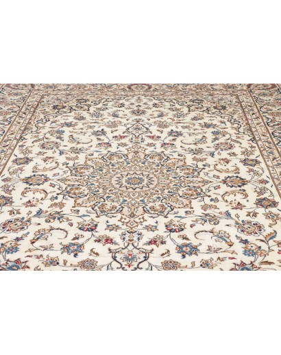 Tappeto Kashan Persia beige bianco 244x345