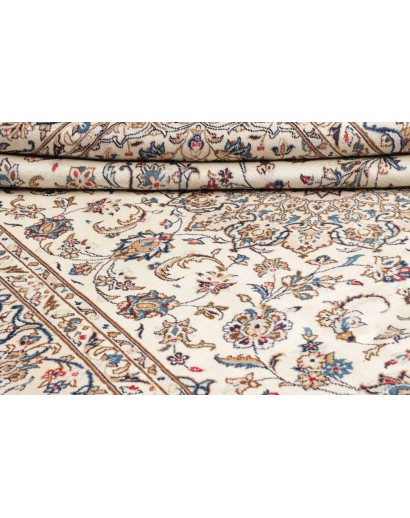 Tappeto Kashan Persia beige bianco 244x345