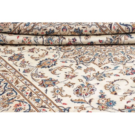 Tappeto Kashan Persia beige bianco 244x345