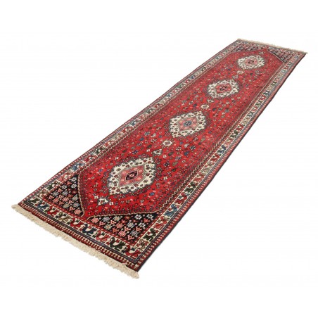 Tappeto Yalameh Persia marrone giallo 83x308