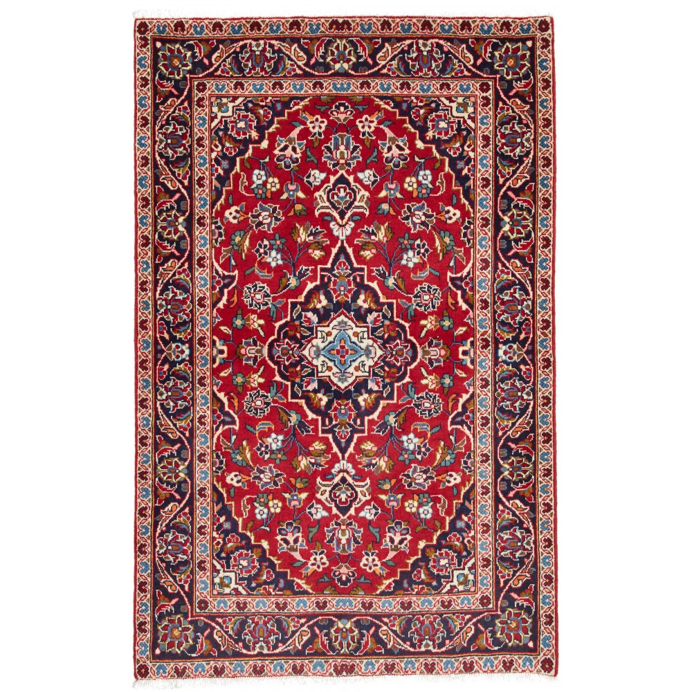 Tappeto Kashan Fine Persia marrone giallo 104x158 Tappeto Kashan Fine Persia marrone giallo 104x158