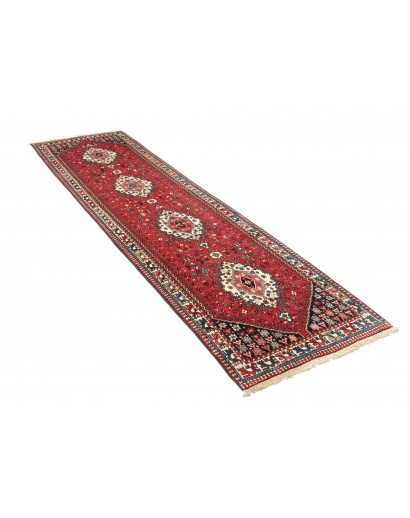 Tappeto Yalameh Persia marrone giallo 83x308