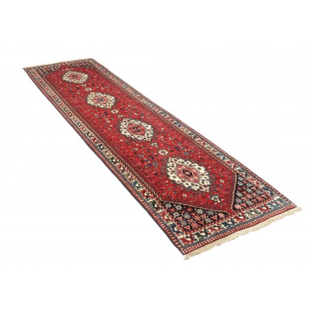 Tappeto Yalameh Persia marrone giallo 83x308
