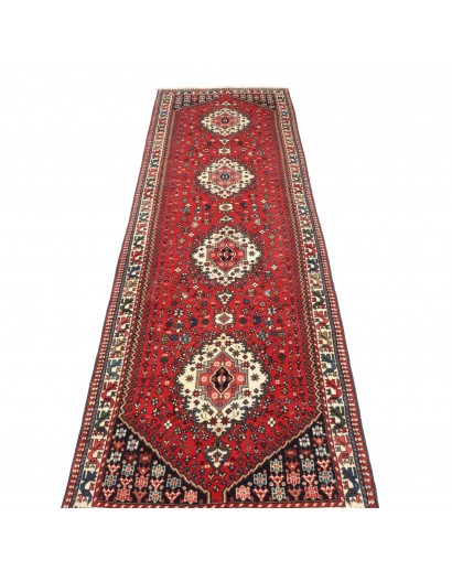 Tappeto Yalameh Persia marrone giallo 83x308