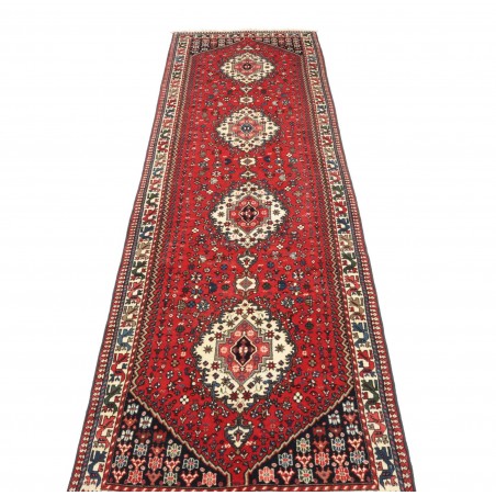 Tappeto Yalameh Persia marrone giallo 83x308