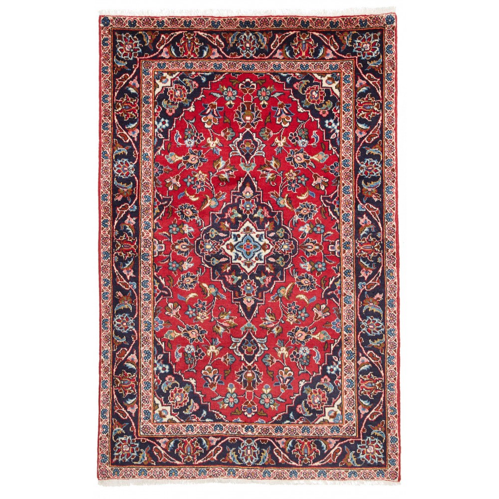 Tappeto Kashan Fine Persia marrone giallo 98x150 Tappeto Kashan Fine Persia marrone giallo 98x150