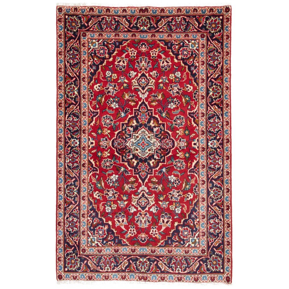Tappeto Kashan Fine Persia marrone grigio 98x153 Tappeto Kashan Fine Persia marrone grigio 98x153