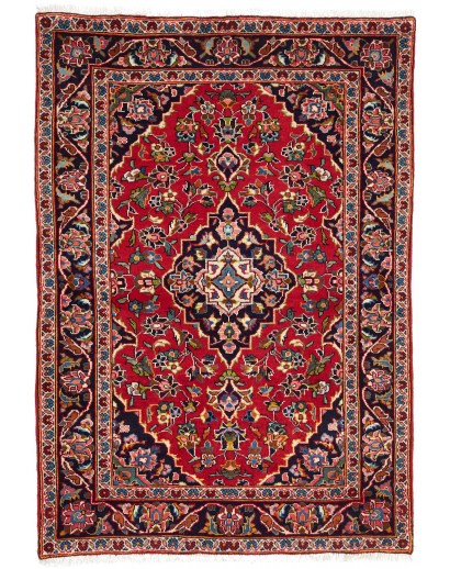 Tappeto Kashan Fine Persia marrone giallo 100x143