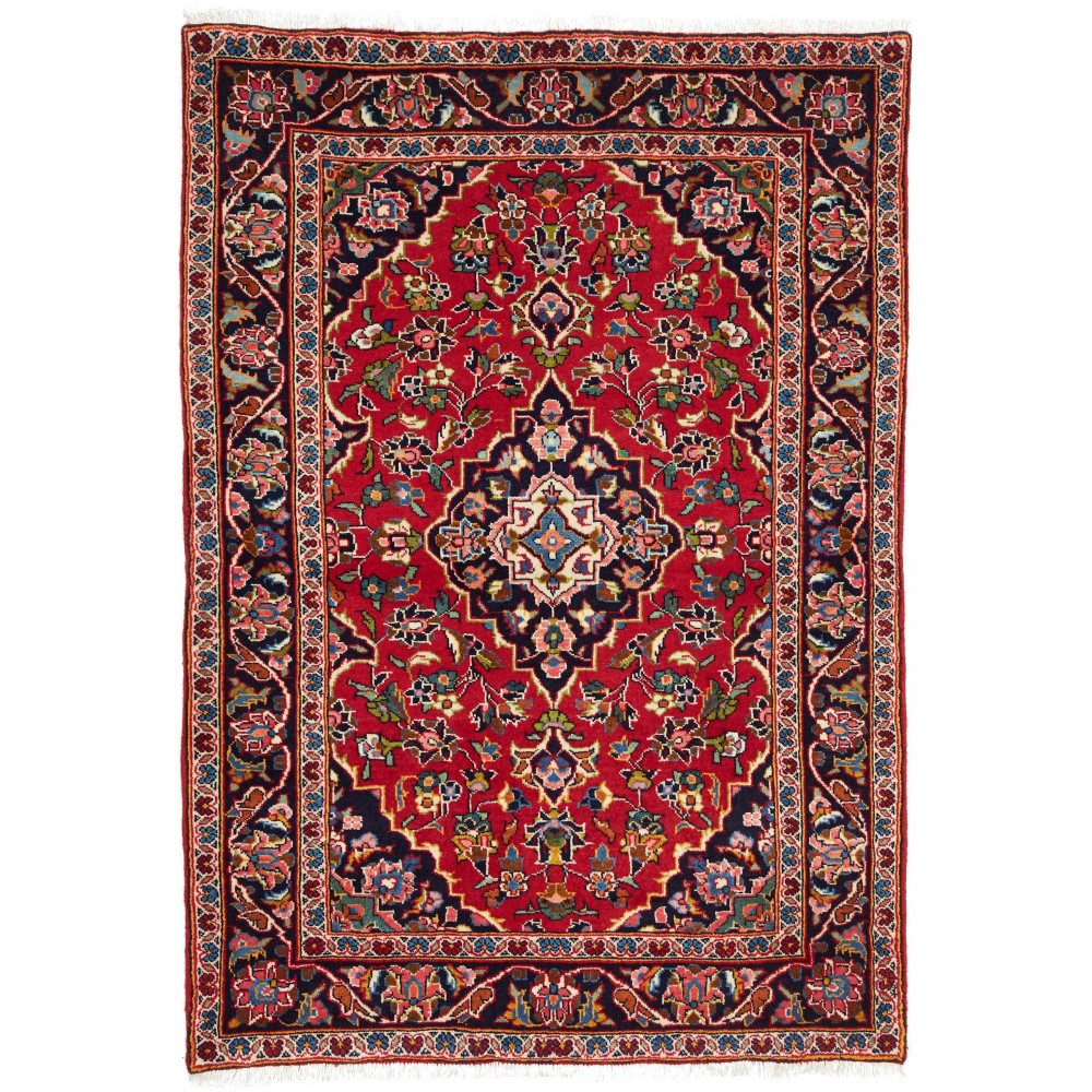 Tappeto Kashan Fine Persia marrone giallo 100x143 Tappeto Kashan Fine Persia marrone giallo 100x143