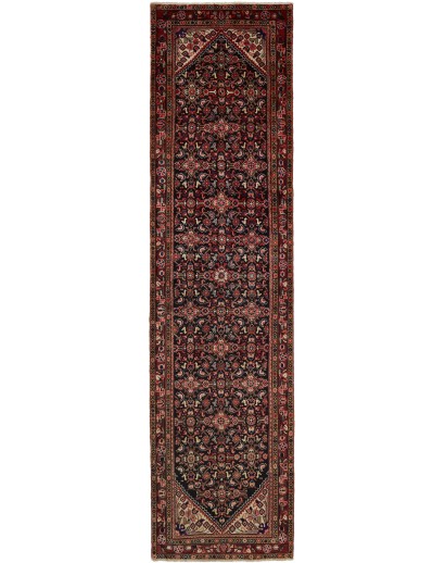 Tappeto Hamadan Persia grigio marrone 100x495
