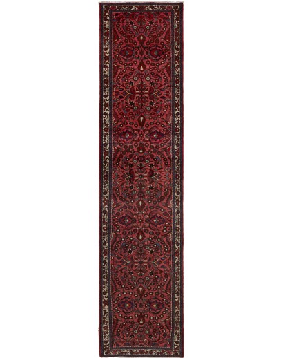 Tappeto Hamadan Persia grigio marrone 90x395