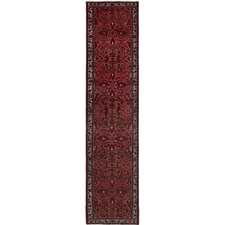 Tappeto Hamadan Persia grigio marrone 90x395