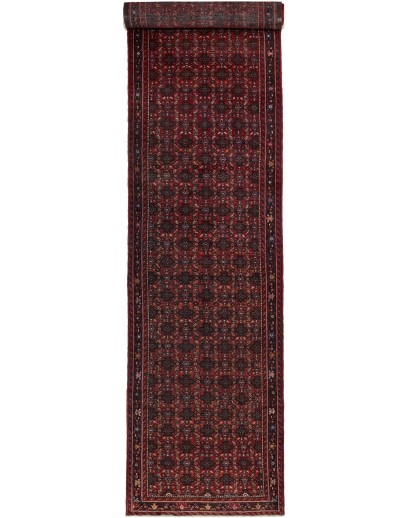 Tappeto Hamadan Persia grigio marrone 120x510
