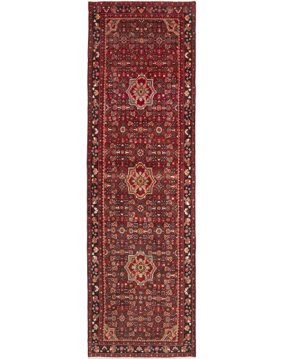 Tappeto Hamadan Persia marrone arancione 116x392