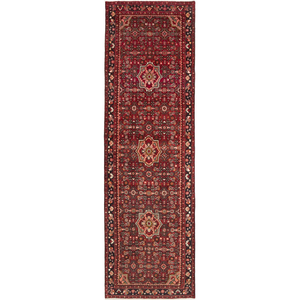 Tappeto Hamadan Persia marrone arancione 116x392 Tappeto Hamadan Persia marrone arancione 116x392