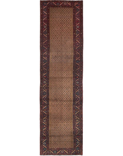 Tappeto Hamadan Persia verde grigio 105x400