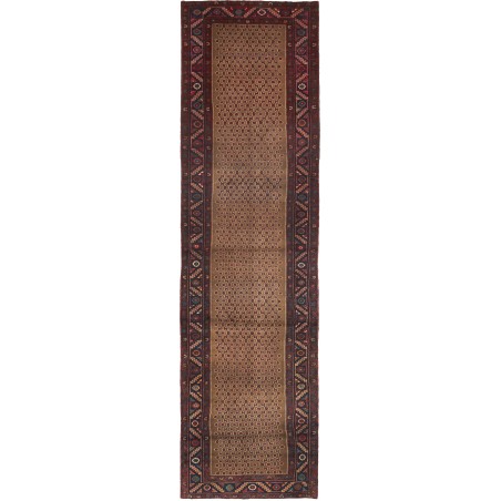 Tappeto Hamadan Persia verde grigio 105x400