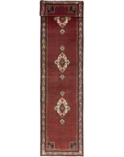 Tappeto Hamadan Persia marrone 115x500