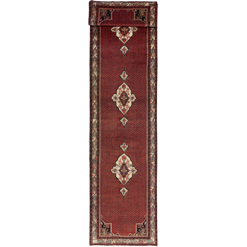 Tappeto Hamadan Persia marrone 115x500 Tappeto Hamadan Persia marrone 115x500