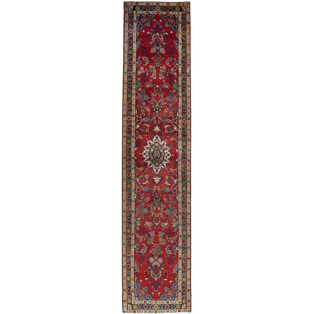 Tappeto Hamadan Persia marrone 90x420 Tappeto Hamadan Persia marrone 90x420