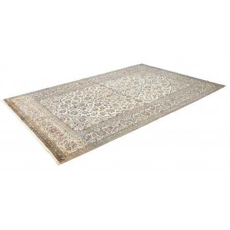 Tappeto Kashan Persia beige azzurro 202x307