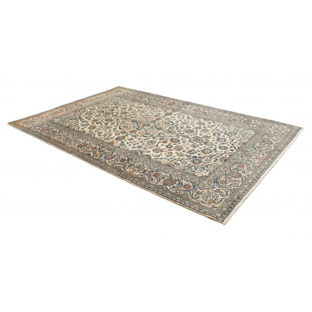 Tappeto Kashan Persia beige azzurro 202x307