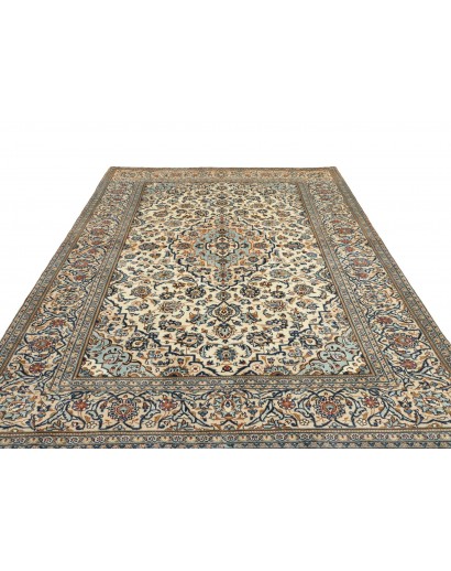 Tappeto Kashan Persia beige azzurro 202x307