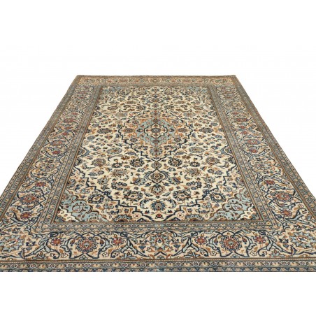 Tappeto Kashan Persia beige azzurro 202x307