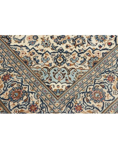 Tappeto Kashan Persia beige azzurro 202x307