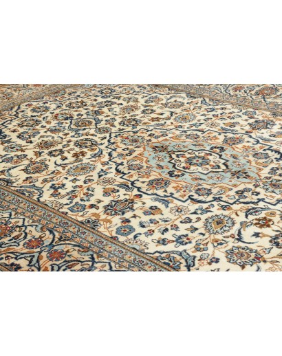 Tappeto Kashan Persia beige azzurro 202x307