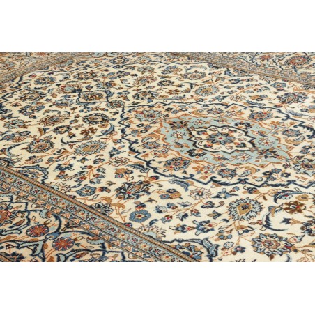Tappeto Kashan Persia beige azzurro 202x307