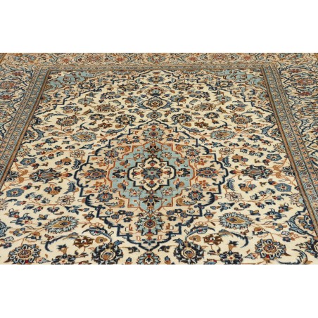 Tappeto Kashan Persia beige azzurro 202x307
