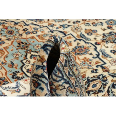 Tappeto Kashan Persia beige azzurro 202x307