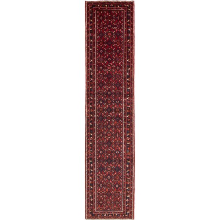 Tappeto Hamadan Persia grigio marrone 88x400