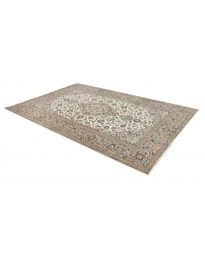 Tappeto Kashan Persia azzurro grigio 198x305